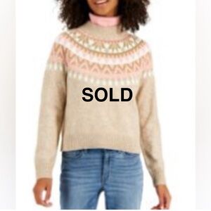 🩷NWT Tommy Hilfiger Women's Half-Snowflake Raglan Sweater.